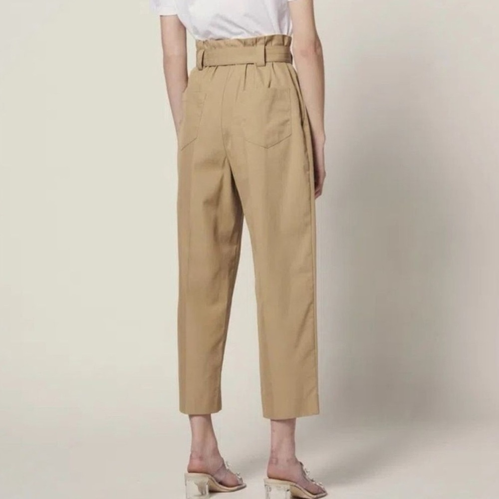 SANDRO BELTED PAPERBAG STYLE PANT